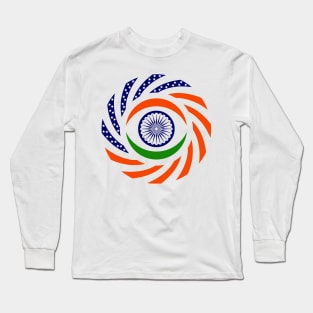 Indian American Multinational Patriot Flag Long Sleeve T-Shirt